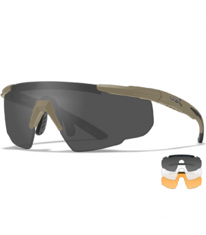Okulary WileyX Saber Adv. Smoke / Clear  / Rust Lens 308T / Matte Tan Frame
