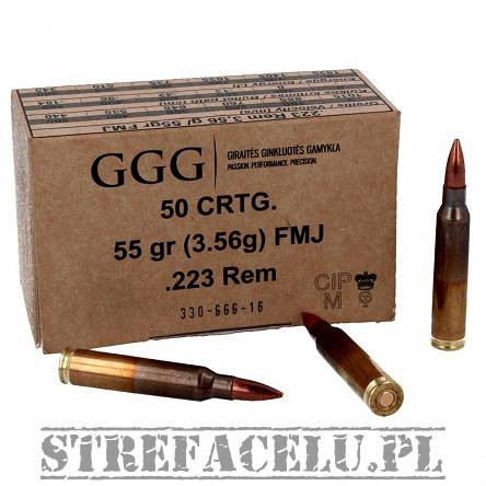 Amunicja FMJ .223 Remington GGG 55gr. // 223REM