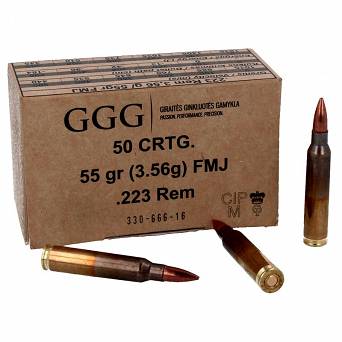Amunicja FMJ .223 Remington GGG 55gr. // 223REM