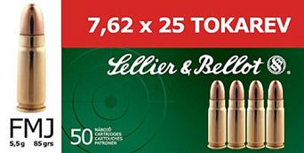 Nabój kulowy Tok FMJ 5.50G S&B // 7.62x25