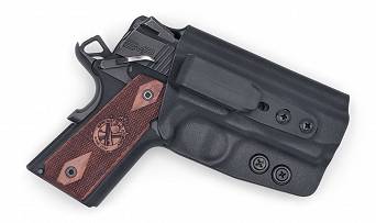 Kabura wewnętrzna prawa do pistoletu 1911 Officer/Ultra bez szyny, RH IWB kydex hybrid tucable, kolor: czarny