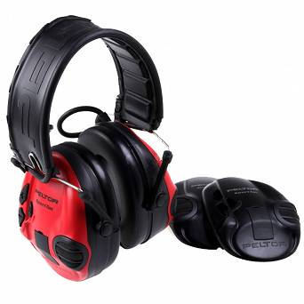 Słuchawki 3M Peltor SportTac red - aktywny ochronnik słuchu czerwony