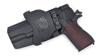 Kabura OWB Kydex Paddle 1911 Government 5" (bez szyny) - Carbon. Zew. Prawa - Concealment Express CEX-1911-5NR-CF-RH-OWBPDL