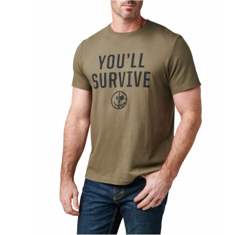 T-shirt meski 5.11 YOU LL SURVIVE SS TEE kolor: RANGER GREEN