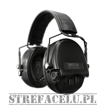 Słuchawki aktywne SORDIN SUPREME MIL AUX SLIM BLACK SNR 32 dB 74508-04-S