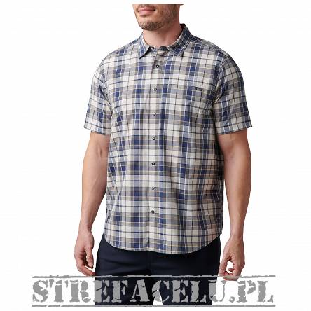 Koszula męska z krótkim rękawem 5.11 WYATT S/S PLAID SHIRT, kolor: CINDER PLAID