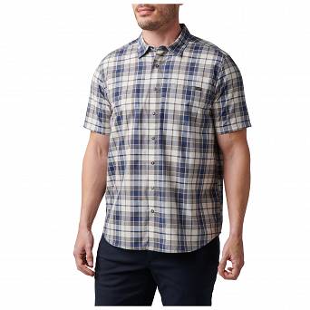 Koszula męska z krótkim rękawem 5.11 WYATT S/S PLAID SHIRT, kolor: CINDER PLAID