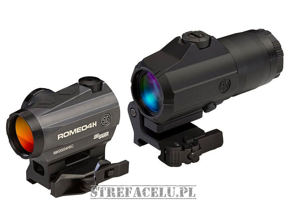 Zestaw Kolimator Sig Sauer Romeo 4H z powiększalnikiem Sig Sauer Romeo Juliet4 4x24mm SORJ43111