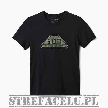 T-shirt damski 5.11 WM CAMO CREST SS TEE kolor: BLACK - (Wybór rozmiarów)