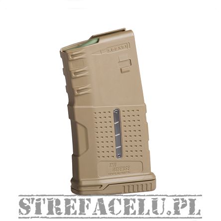 Magazynek polimerowy do AR15/M16 - G2 20 naboi - kal. 7,62, okno, kolor: piaskowy