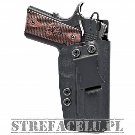 Kabura wewnętrzna prawa do pistoletu 1911 Commander bez szyny, RH IWB kydex, kolor: czarny