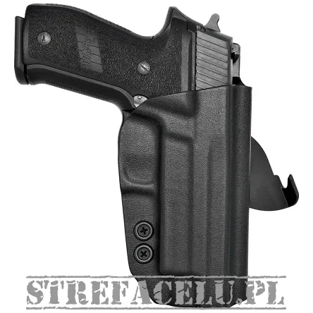 Kabura zewnętrzna prawa do pistoletu Sig Sauer P220 z szyną, RH OWB kydex, kolor: czarny