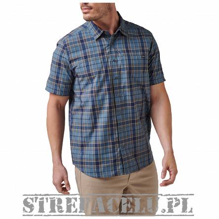 Koszula męska z krótkim rękawem 5.11 WYATT S/S PLAID SHIRT, kolor: BLUE PLAID