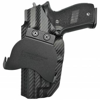 Kabura zewnętrzna prawa do pistoletu Sig Sauer P226 z szyną, RH OWB kydex, kolor: carbon