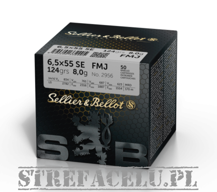 Amunicja FMJ S&B SP 9.1g/140gr //  6,5x55