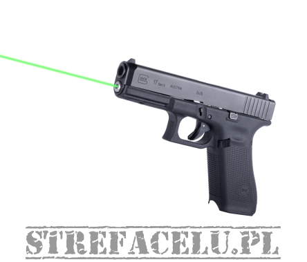 Wskaźnik laserowy w żerdzi do pistoletu Glock 17/17MOS/34MOS Gen5 - Zielony - Lasermax LMS-G5-17G