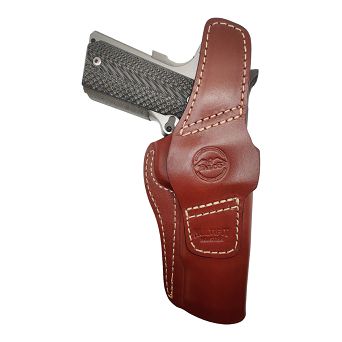 Kabura skórzana IWB/OWB AM02-2332 MultiFit 1911 4"-5" z szyną, LH, kolor: Brązowy Falco Holsters