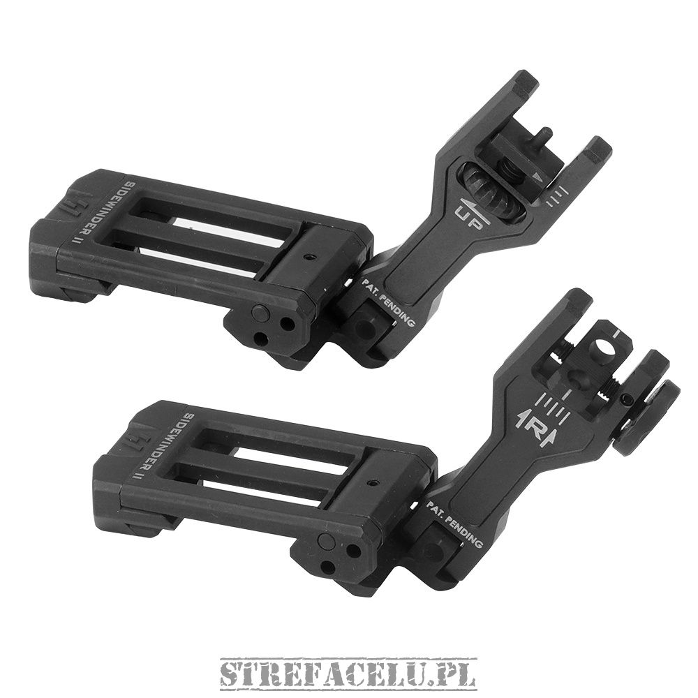 Przyrządy celownicze Sidewinder II BUIS Backup Iron Sights - Strike Industries - Czarne - SIDEWINDERII-BK