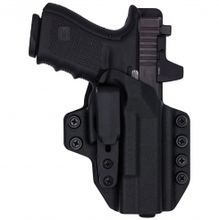 Kabura wewnętrzna prawa do pistoletu Glock 17/19/22/23/26/27/31/32/33/45, RH IWB kydex hybrid tucable, kolor: czarny