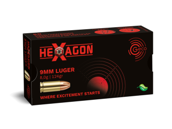Nabój kulowy GECO Luger 8.0G Hexagon // .9 PARA