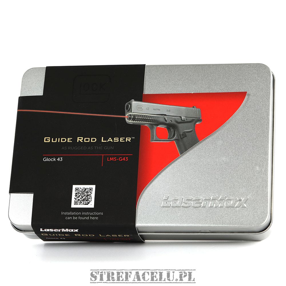 Glock 43 - Czerwony - Lasermax LMS-G43