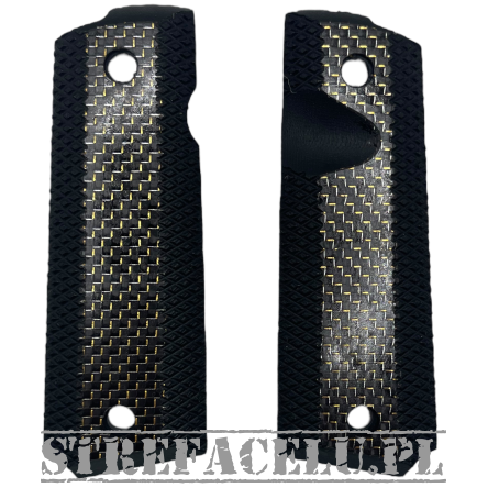 Okładziny G10 do BUL 1911 FS - Carbon - Gold Inlay #GRP/1911-75