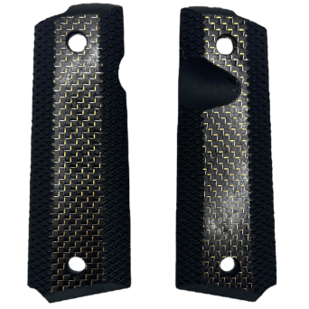 Okładziny G10 do BUL 1911 FS - Carbon - Gold Inlay #GRP/1911-75