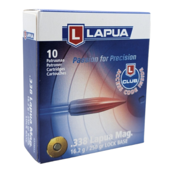 Amunicja Lapua Lock Base FMJTBT 16,2g/250gr  // .338LapuaMagnum