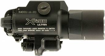 Latarka SureFire Mod.X400U-A-RD, Ultra-High output LED Hangun Light + Red Laser