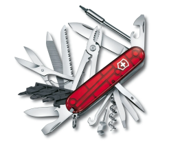 Victorinox Scyzoryk CyberTool L, czerwony transparentny, celidor, 91mm