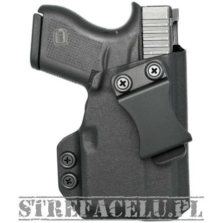 Kabura wewnętrzna prawa do pistoletu Glock 43/43X z TLR-6, RH IWB kydex, kolor: czarny