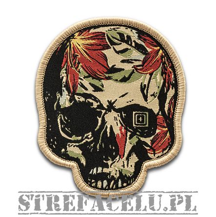 Patch 5.11 TROPICAL SKULL PATCH kolor: BLACK