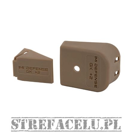 Powiększona stopka magazynka Glock 17/19/22/23/24/25/26/27/28/31/32/33/39, kolor: piaskowy