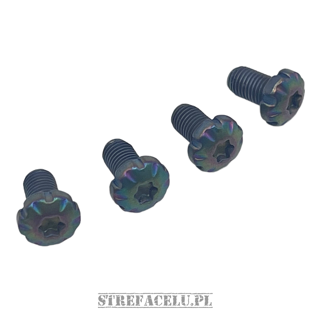 Śruby okładzin BUL 1911 kpl. 4 szt. - Grip Screw - Torx - Star - Rainbow #SCRW/1911-16
