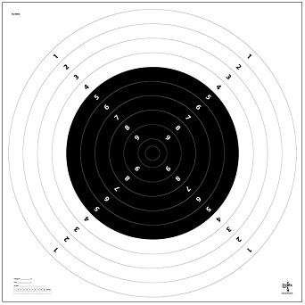 Tarcza strzelnicza karabin centr. 300m - Kcz-300m - pierścieniowa - 1szt.