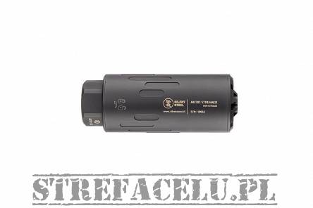 Tłumik huku SilentSteel Micro Streamer 9mm Czarny (Ase Ultra Borelock M27x1,5)
