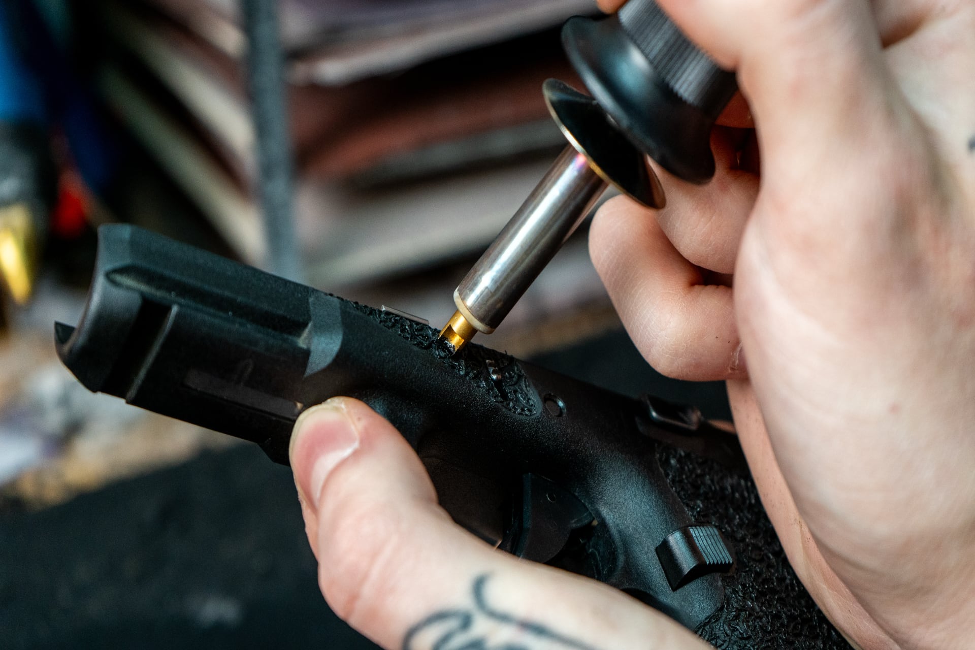 Stippling miejsc na kciuk