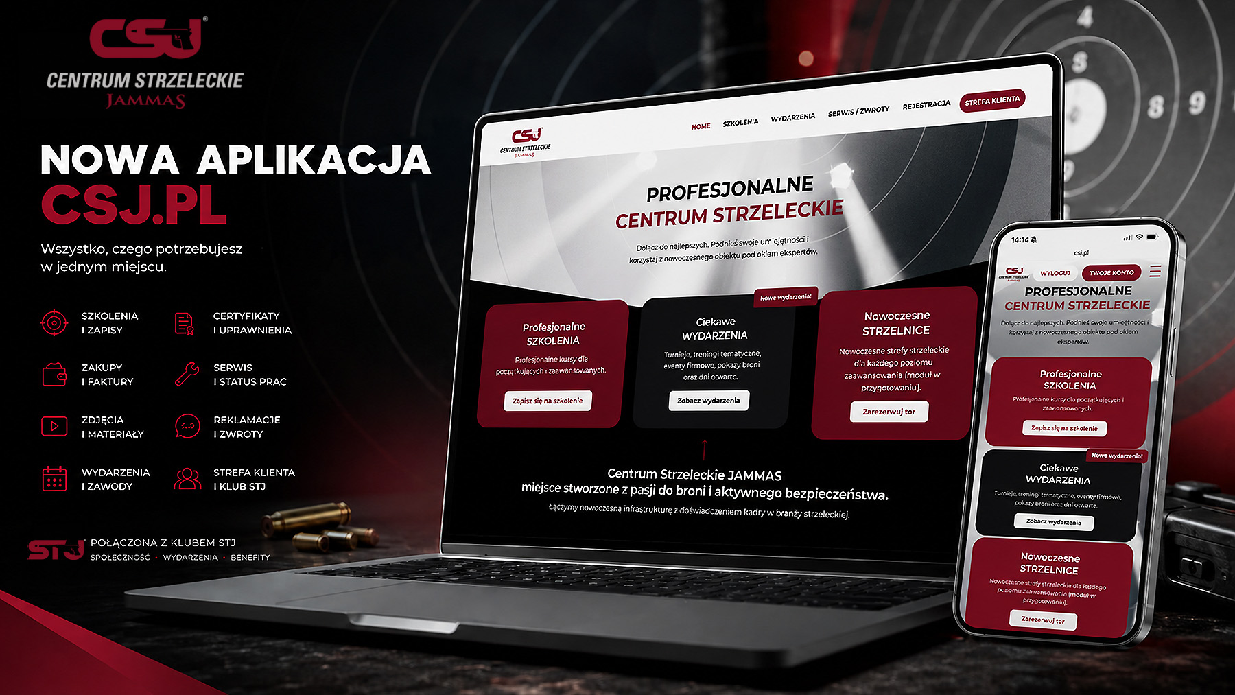 System internetowy Strefa Celu i Centrum Strzeleckiego JAMMAS